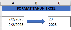 Mengatur Format Tahun Dalam Excel Dengan Menggunakan Rumus